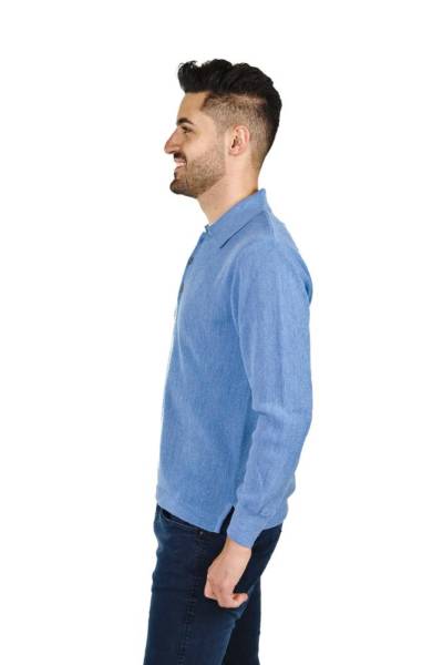 Pullover Renzo Polo Langarm 100% Baby Alpaka für Herren